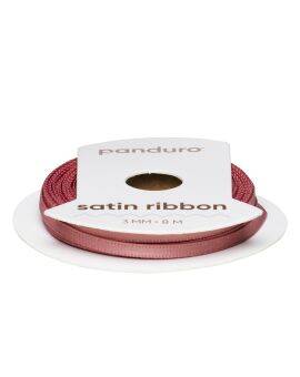 Satijnlint - 3 mm - donker poederroze
