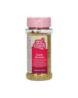FunCakes sprinkles - sugar strands - metallic gold