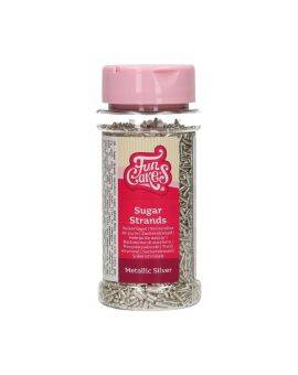 FunCakes sprinkles - sugar strands - metallic silver