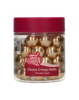 FunCakes Choco Crispy Balls - metallic goud