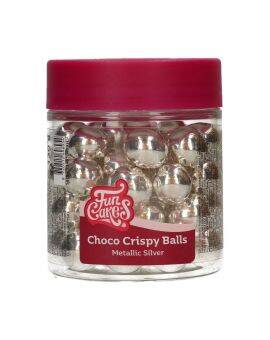 FunCakes Choco Crispy Balls - metallic zilver