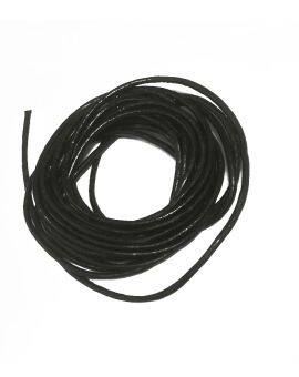 leren koord 2 mm - 2,5 meter zwart