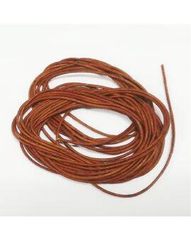 Lederkoord rond - 1 mm - 4,5 meter - lichtbruin