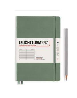LEUCHTTURM1917 - notebook A5 - lijntjes - olijf