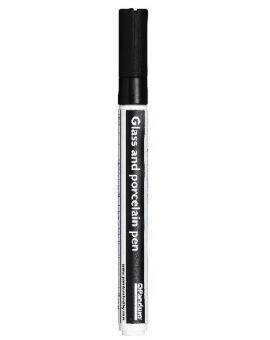 Glas- en porseleinstift - 2 mm - zwart