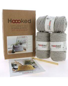 Hoooked Zpagetti DIY kit - Revisto Basket - grijs