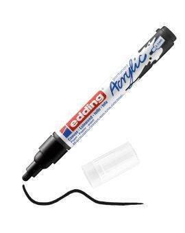 edding 5100 acrylic marker - 2 tot 3 mm - diep zwart