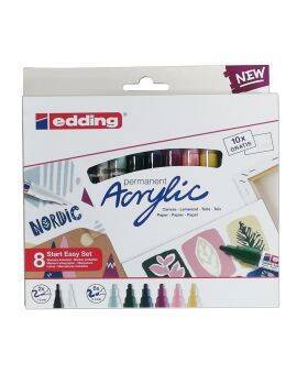 edding 5200/5300 acrylic starter easy set - nordic