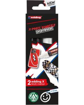 edding 6900 X Multi Marker - 2 stuks - zwart + wit