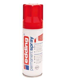 edding 5200 permanent spray - 200 ml - glans - verkeersrood