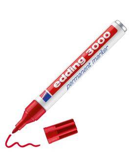 edding 3000 permanent marker - 1,5 tot 3 mm - rood