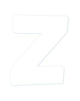 Décopatch - staande letter - 12 cm - Z