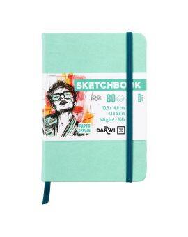Darwi Sketch schetsboek - 10,5 x 14,8 cm - muntgroen