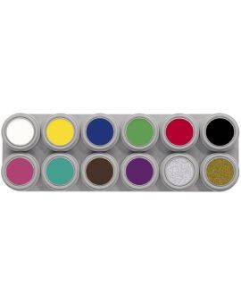 Grimas gezichtsschmink - 12 kleuren - set A