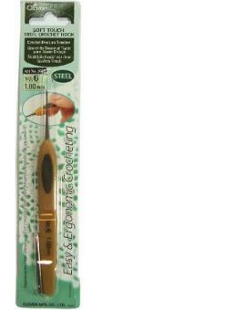 Clover haaknaald - ergonomisch - staal - 1,0 mm
