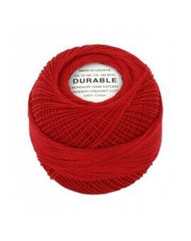 Durable borduur-/haakkatoen - 20 gram - helderrood