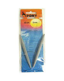 Pony rondbreinaald - 40 cm kabel - 8 mm