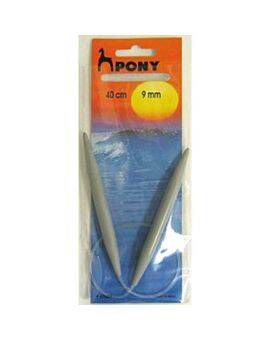 Pony rondbreinaald - 40 cm kabel - 9 mm
