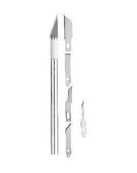 Penmes met aluminium handvat incl. 6 diverse mesjes