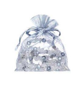 Zakjes - organza - 10 stuks - zilver