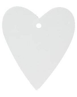 Labels hart 24 stuks- Wit