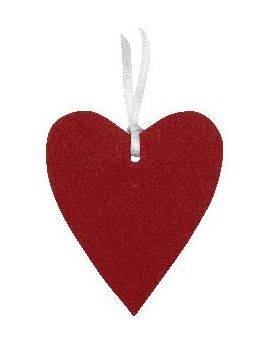 Tags hart - 24 stuks - rood