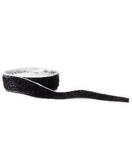 Klittenband zelfklevend 20 mm/ 1,25 meter- Zwart