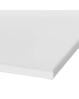 Gespannen canvasdoek - wit - 35x27 cm