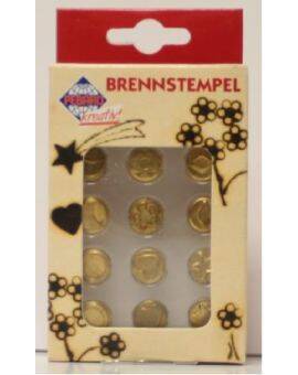 Houtbrand stempels - 12 stuks - figuren