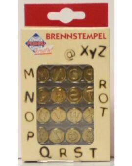 Houtbrand stempels - 16 stuks - alfabet M-Z