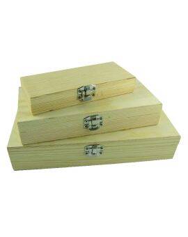 Houten kistjes - 3 stuks