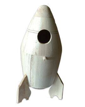 Houten vogelhuis - raket