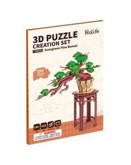 Robotime houten 3D puzzel - Evergreen Pine Bonsai