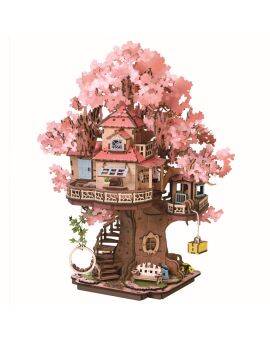 Robotime houten 3D puzzel - Sakura Tree House