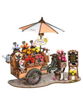 Robotime houten 3D puzzel - Blossom Cart