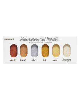 Panduro set aquarelverf - metallic - goudtinten
