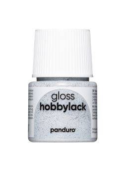 Hobbylak glans - 45 ml - glitter zilver