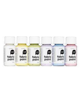 Textielverf set - lichte stoffen - 6x 50 ml - pastel