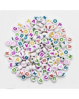 Kralenmix - letters - gekleurde letters