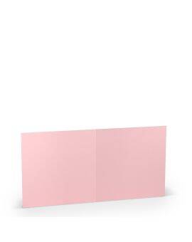 Kaarten - vierkant - 5 stuks - lichtroze