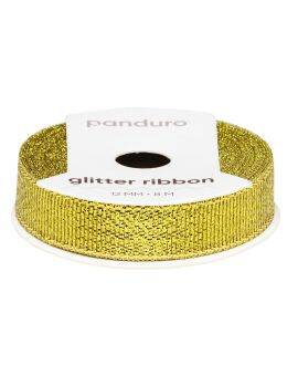 Lint - 12 mm - glitter goud