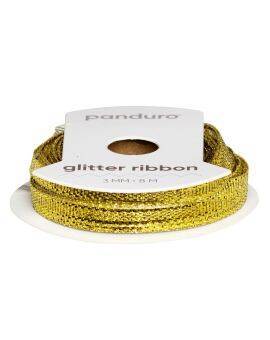 Lint - 3 mm - glitter goud
