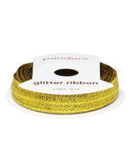 Lint - 6 mm - glitter goud