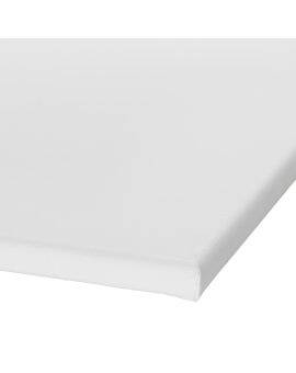 Gespannen canvasdoek - wit - 30x30 cm