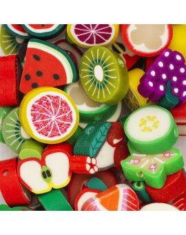 Polymeerklei kralen - 100 stuks - fruitmix