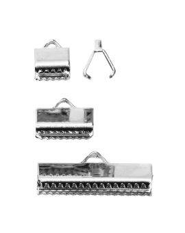 Koordklemmen - 5, 10 en 20 mm - zilverkleurig