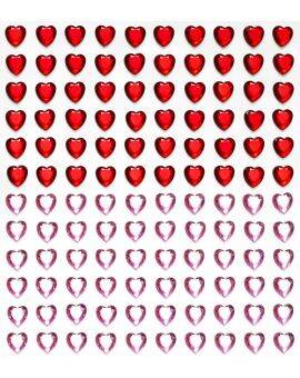Strass stickers - hartjes