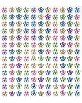 Strass stickers - bloemen - pasteltinten