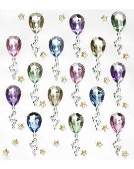 Strass stickers - pastel ballonnen
