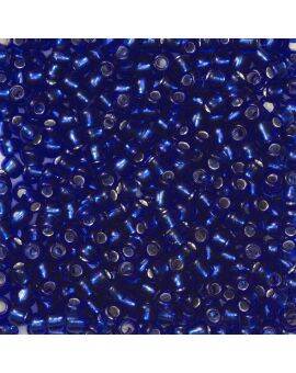 TOHO Round kralen - 11/0 - #28 kobalt metaal kern transparant